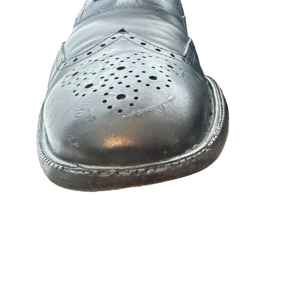 Salvatore Ferragamo Made in Italy Black Calfskin Leather Wingtips Oxfords 11D main image 11